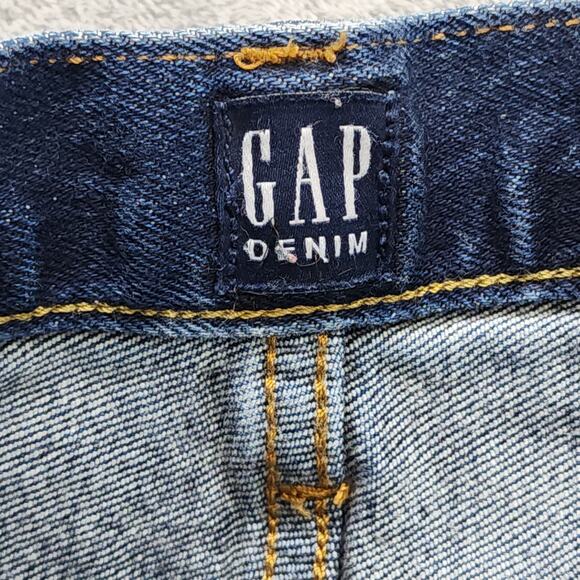 GAP Denim Jeans Womens 29X30 Blue Slim Straight Vintage Deep Blue Sea Mid Rise - Picture 4 of 11